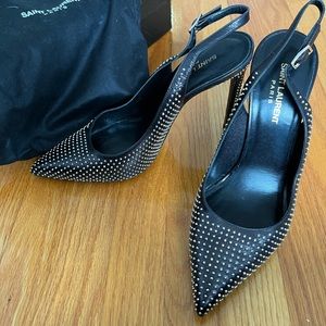 Authentic Saint Laurent stuffed stilletos